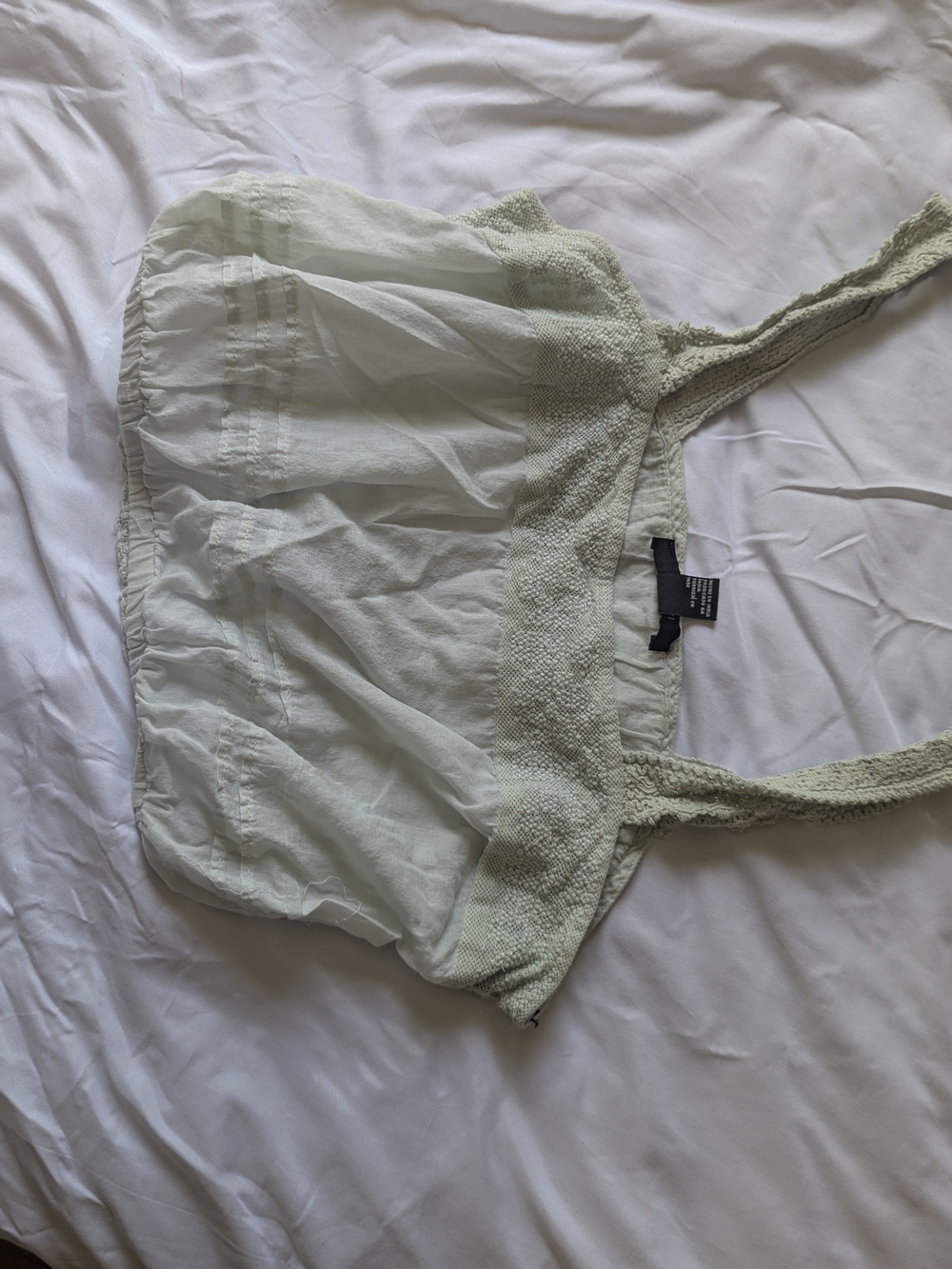 Forever 21 Light Sage Textured Knit Top